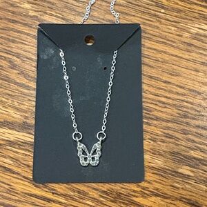Elegant Silver Butterfly Necklace